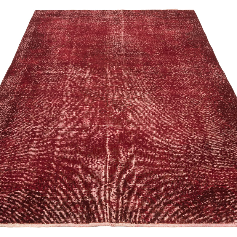 Over-dyed Vintage Hand-Knotted Turkish Rug - 4' 5" x 7' 3" (53" x 87") - K0083667