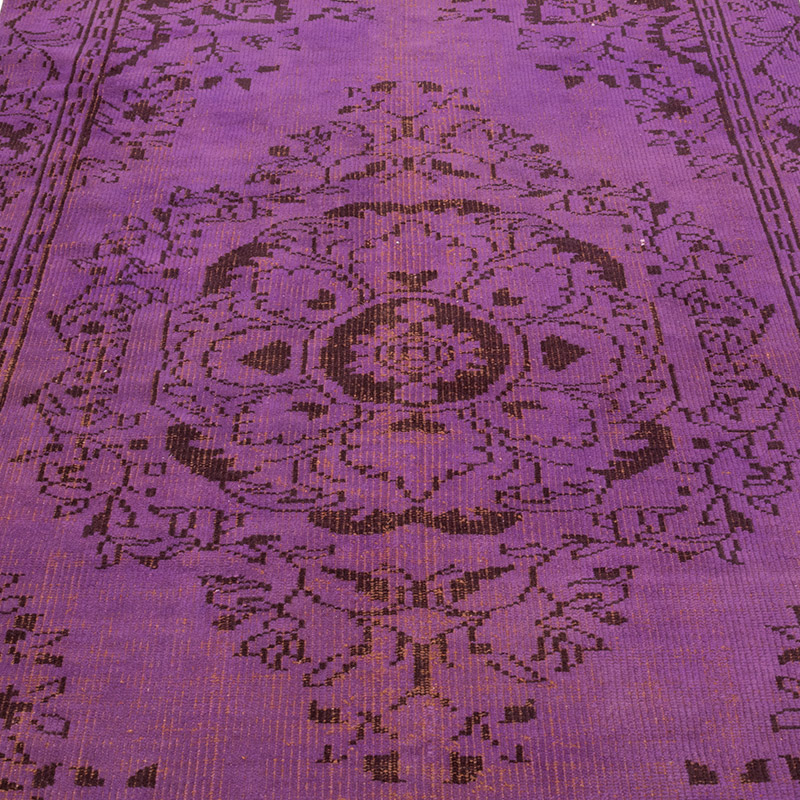 Alfombra Turca Vintage Sobre-teñida - 155 cm x 245 cm - K0083669
