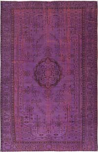 Over-dyed Vintage Hand-Knotted Turkish Rug - 6' 1" x 9' 5" (73" x 113")