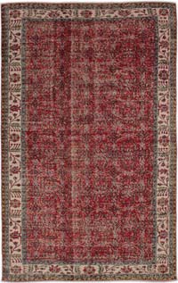 Vintage Turkish Hand-Knotted Rug - 5' 5" x 8' 9" (65" x 105")