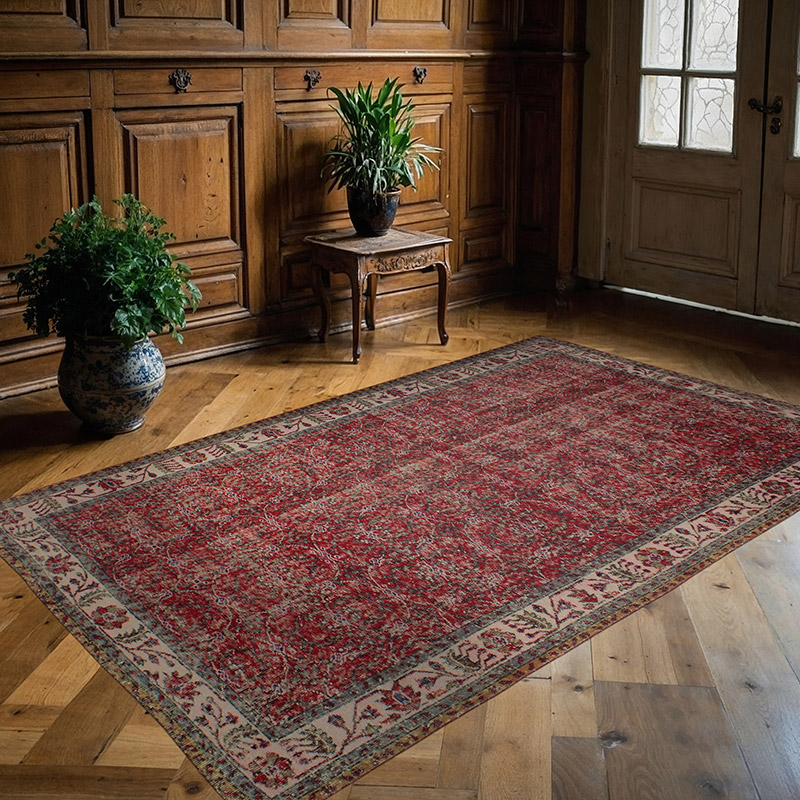 El Dokuma Vintage Halı - 164 cm x 267 cm - K0083672
