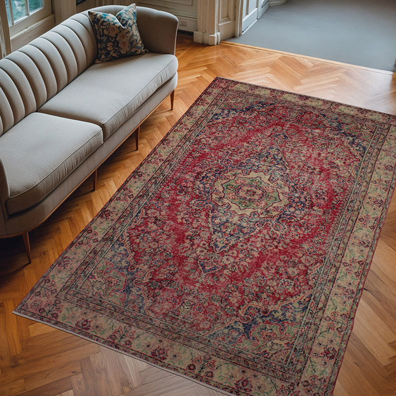 El Dokuma Vintage Halı - 177 cm x 278 cm - K0083673