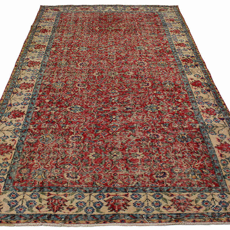 Alfombra Vintage Turca Anudada a Mano - 160 cm x 284 cm - K0083675