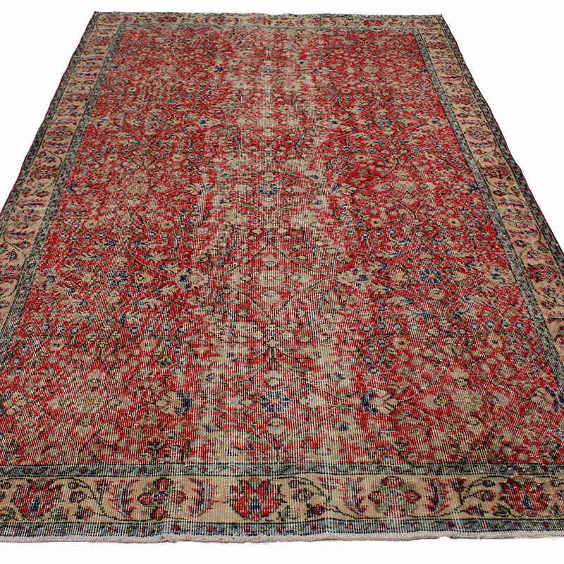 Alfombra Vintage Turca Anudada a Mano - 167 cm x 267 cm - K0083679