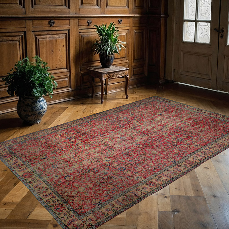 Vintage Turkish Hand-Knotted Rug - 5' 6" x 8' 9" (66" x 105") - K0083679