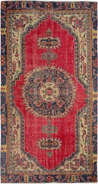 Vintage Turkish Hand-Knotted Rug - 5' 1" x 9' 7" (61" x 115")
