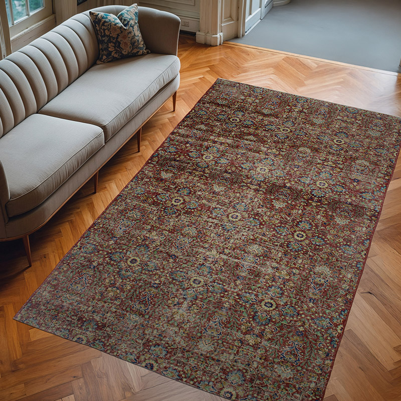 Vintage Turkish Hand-Knotted Rug - 5' 6" x 9' 2" (66" x 110") - K0083682