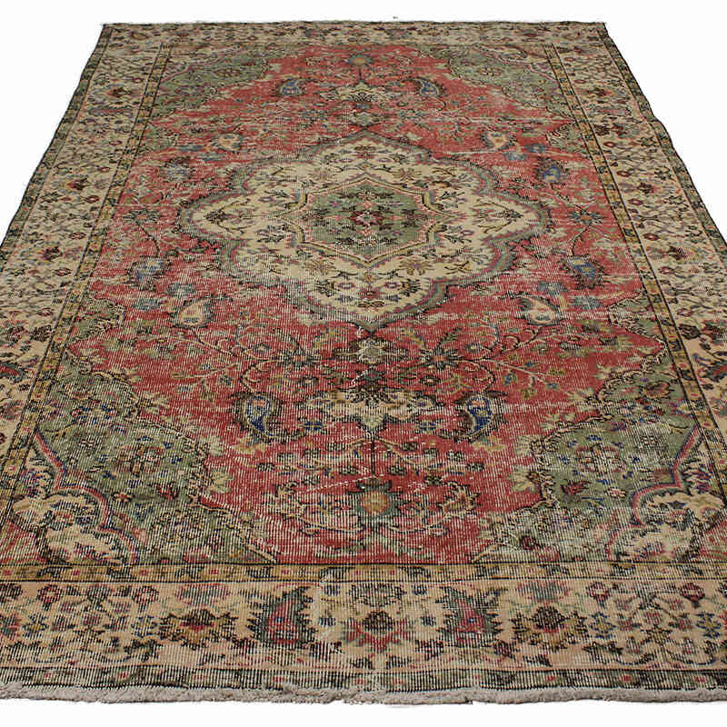 Vintage Turkish Hand-Knotted Rug - 5' 8" x 9' 4" (68" x 112") - K0083686