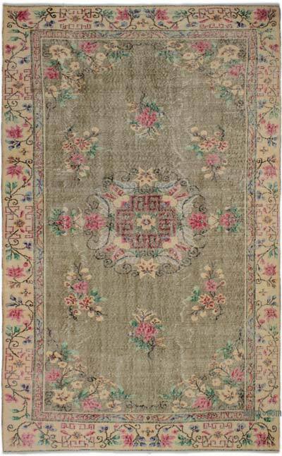 Alfombra Vintage Turca Anudada a Mano - 177 cm x 292 cm