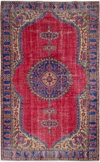 Vintage Turkish Hand-Knotted Rug - 5' 4" x 8' 11" (64" x 107")