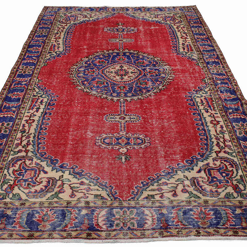 Alfombra Vintage Turca Anudada a Mano - 162 cm x 271 cm - K0083690