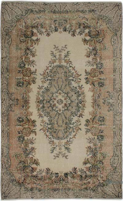 Vintage Turkish Hand-Knotted Rug - 5' 7" x 9' 3" (67" x 111")
