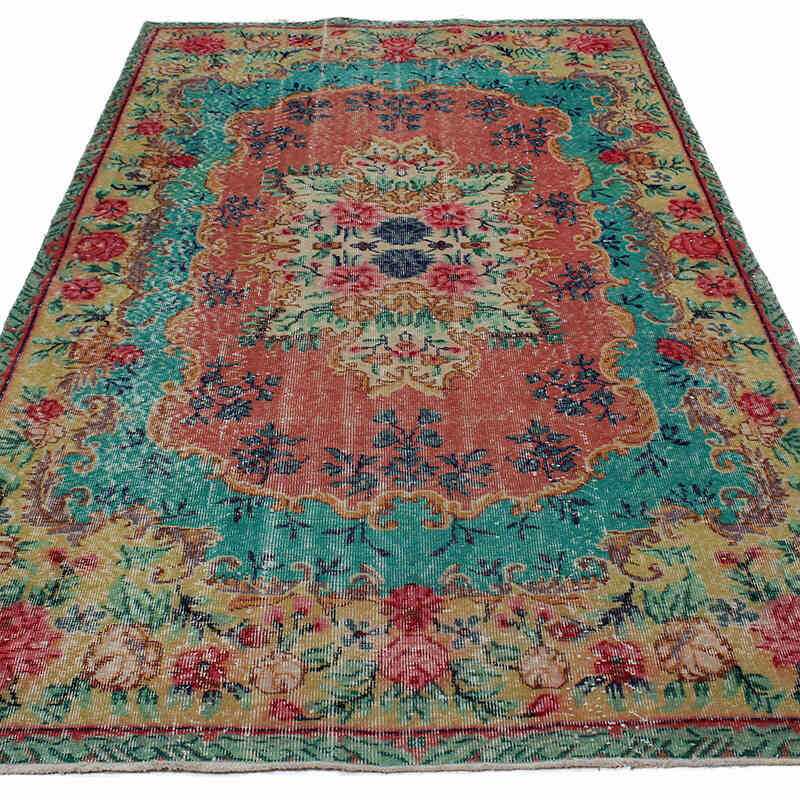 Alfombra Vintage Turca Anudada a Mano - 156 cm x 260 cm - K0083694