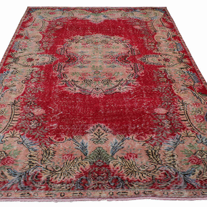 Alfombra Vintage Turca Anudada a Mano - 190 cm x 290 cm - K0083696
