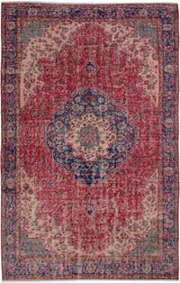 Vintage Turkish Hand-Knotted Rug - 5' 5" x 8' 7" (65" x 103")