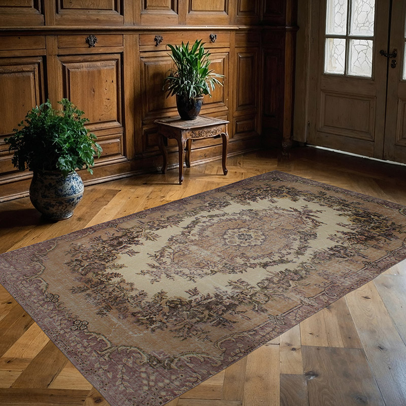 Vintage Turkish Hand-Knotted Rug - 5' 6" x 8' 9" (66" x 105") - K0083709