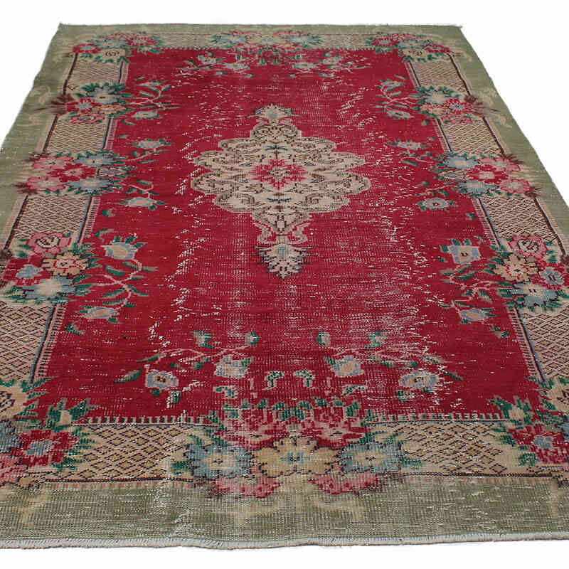 Alfombra Vintage Turca Anudada a Mano - 184 cm x 290 cm - K0083711