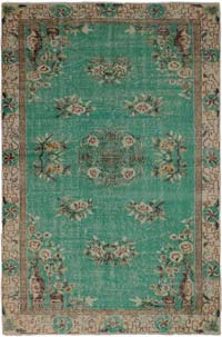 Vintage Turkish Hand-Knotted Rug - 5' 3" x 8'  (63" x 96")