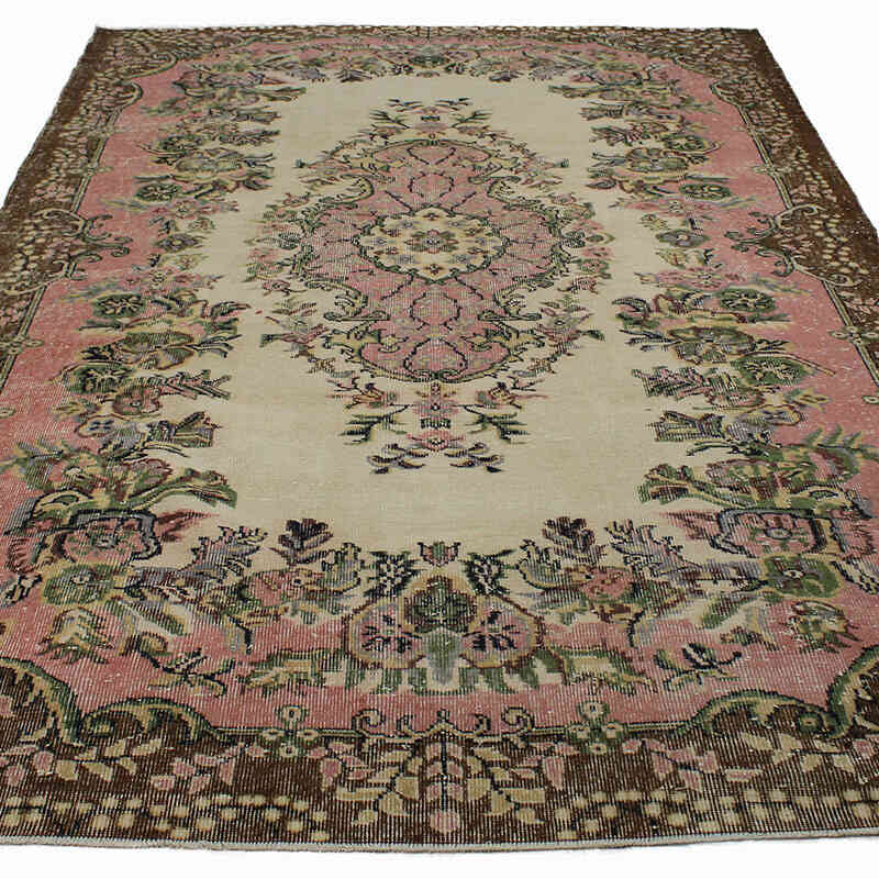 Alfombra Vintage Turca Anudada a Mano - 197 cm x 290 cm - K0083719