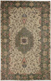 Alfombra Vintage Turca Anudada a Mano - 168 cm x 270 cm