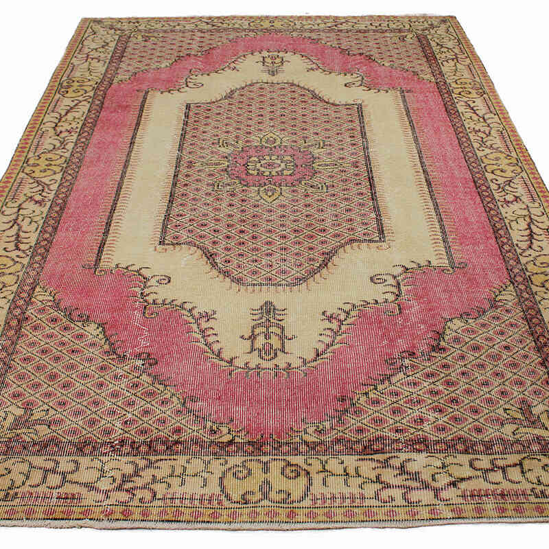 Vintage Turkish Hand-Knotted Rug - 5' 5" x 9'  (65" x 108") - K0083722