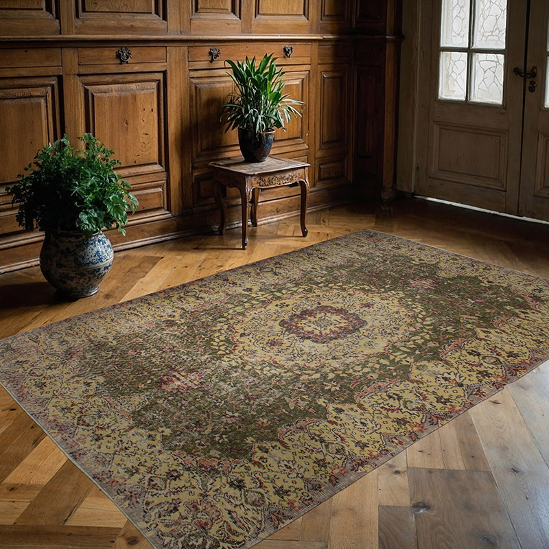 Vintage Turkish Hand-Knotted Rug - 5' 9" x 8' 7" (69" x 103") - K0083723