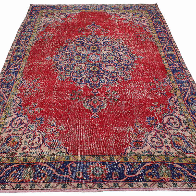 Alfombra Vintage Turca Anudada a Mano - 177 cm x 277 cm - K0083724