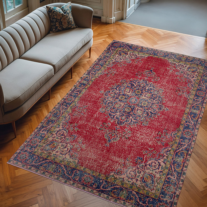 Alfombra Vintage Turca Anudada a Mano - 177 cm x 277 cm - K0083724