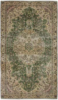 Vintage Turkish Hand-Knotted Rug - 4' 10" x 8' 4" (58" x 100")