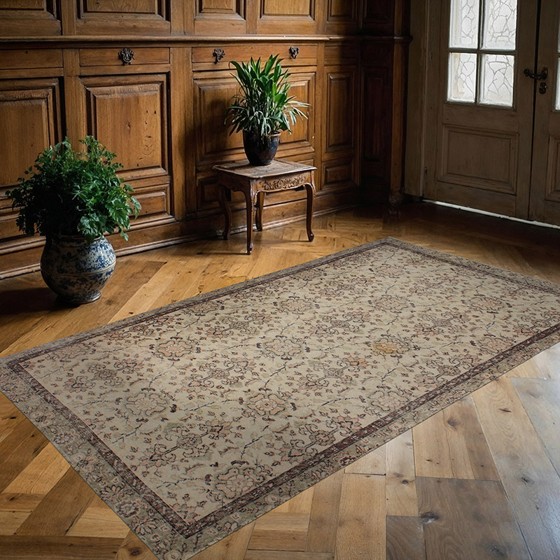 Vintage Turkish Hand-Knotted Rug - 5'  x 8' 9" (60" x 105") - K0083727