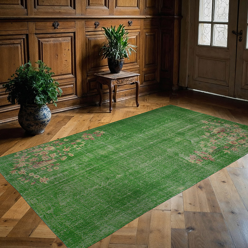 Alfombra Vintage Turca Anudada a Mano - 154 cm x 264 cm - K0083730