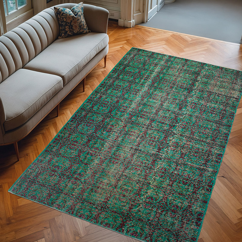 Vintage Turkish Hand-Knotted Rug - 5' 7" x 9' 2" (67" x 110") - K0083731