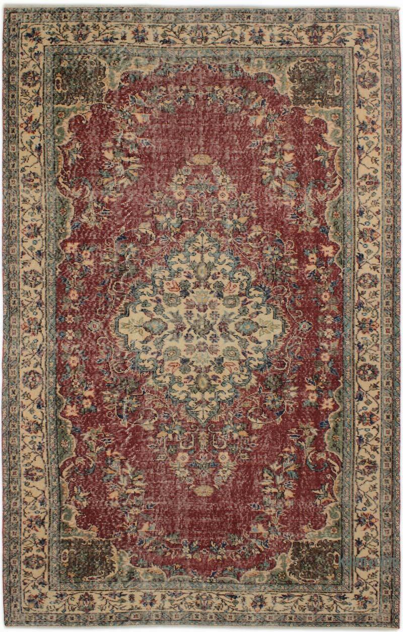 Vintage Turkish Hand-Knotted Rug - 5' 7" x 8' 11" (67" x 107") - K0083734