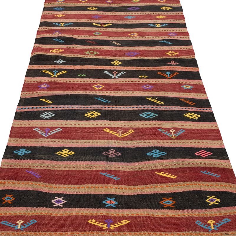 Vintage Anatolian Kilim Runner - 3' 6" x 12' 4" (42" x 148") - K0083750