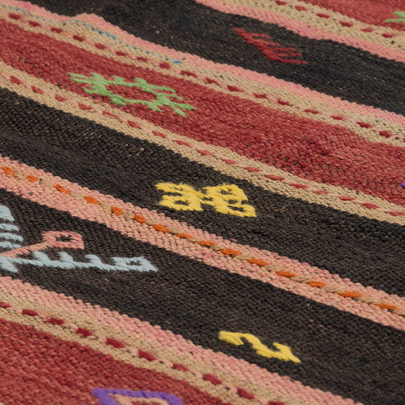 Vintage Anatolian Kilim Runner - 3' 6" x 12' 4" (42" x 148") - K0083750