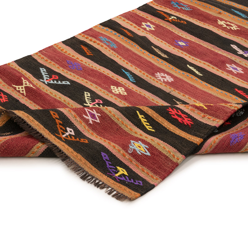 Vintage Anatolian Kilim Runner - 3' 6" x 12' 4" (42" x 148") - K0083750