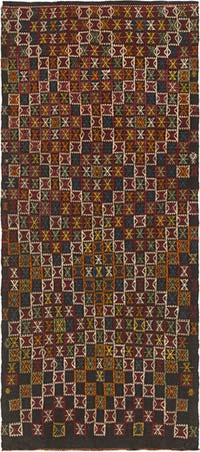 Vintage Anatolian Jijim Rug - 4'  x 9' 1" (48" x 109")