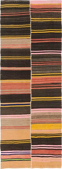 Vintage Anatolian Kilim Rug - 3' 11" x 10' 10" (47" x 130")