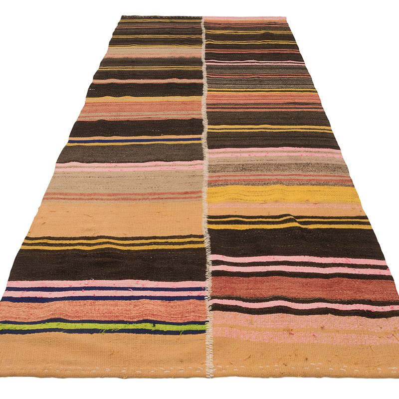 Vintage Anatolian Kilim Rug - 3' 11" x 10' 10" (47" x 130") - K0083754