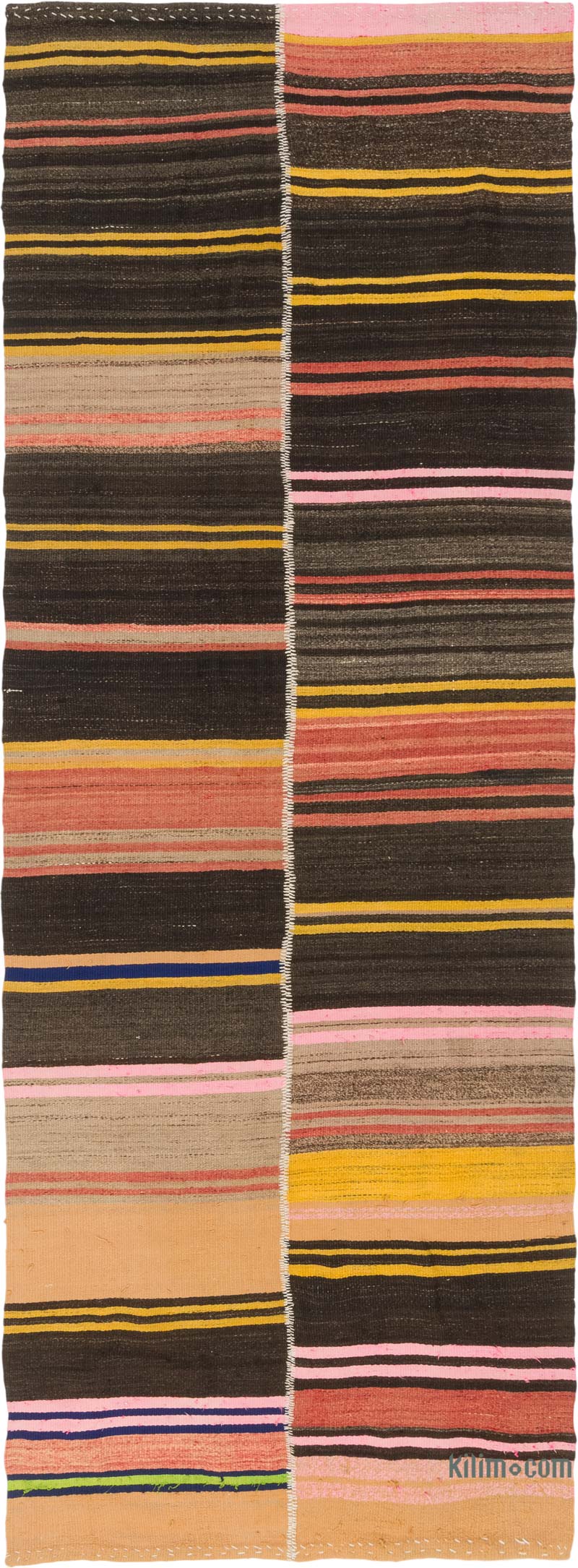 Vintage Anatolian Kilim Rug - 3' 11" x 10' 10" (47" x 130") - K0083754