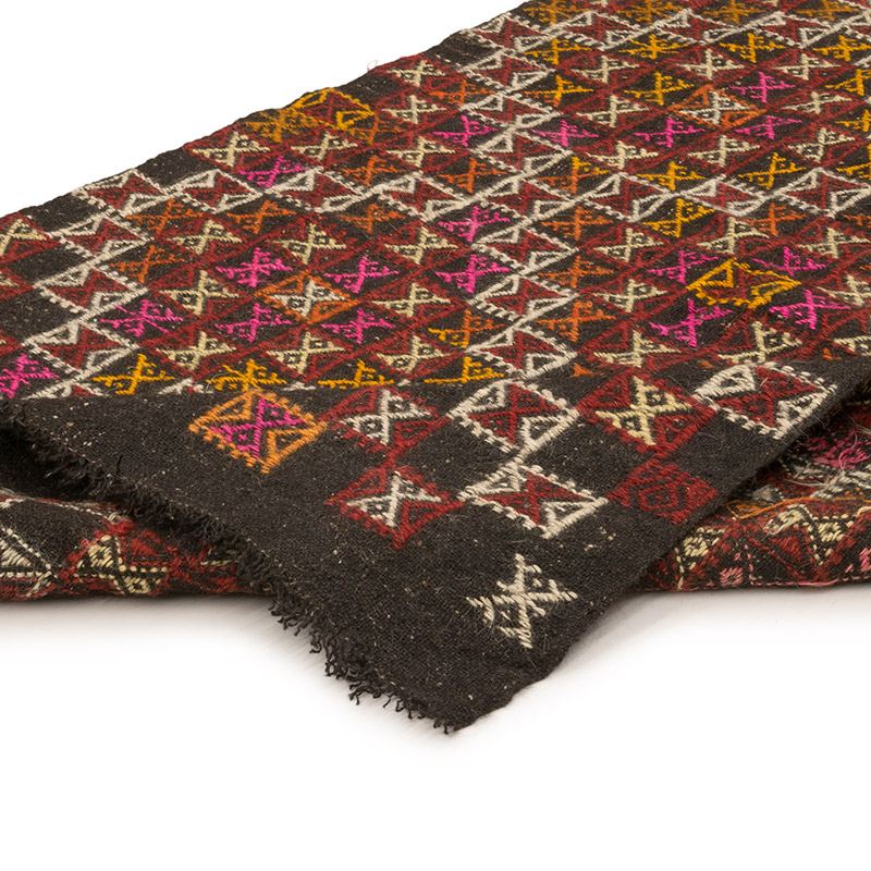 Vintage Anatolian Jijim Rug - 4' 2" x 9' 1" (50" x 109") - K0083756