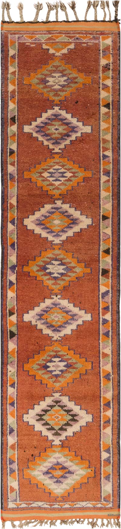 Vintage Tribal Runner Rug - 2' 11" x 13'  (35" x 156")