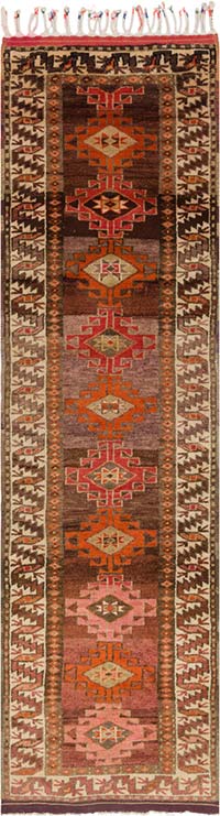 Vintage Tribal Runner Rug - 3' 3" x 11' 9" (39" x 141")