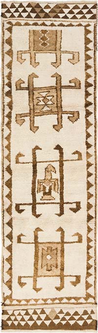 Vintage Tribal Runner Rug - 3'  x 10' 2" (36" x 122")