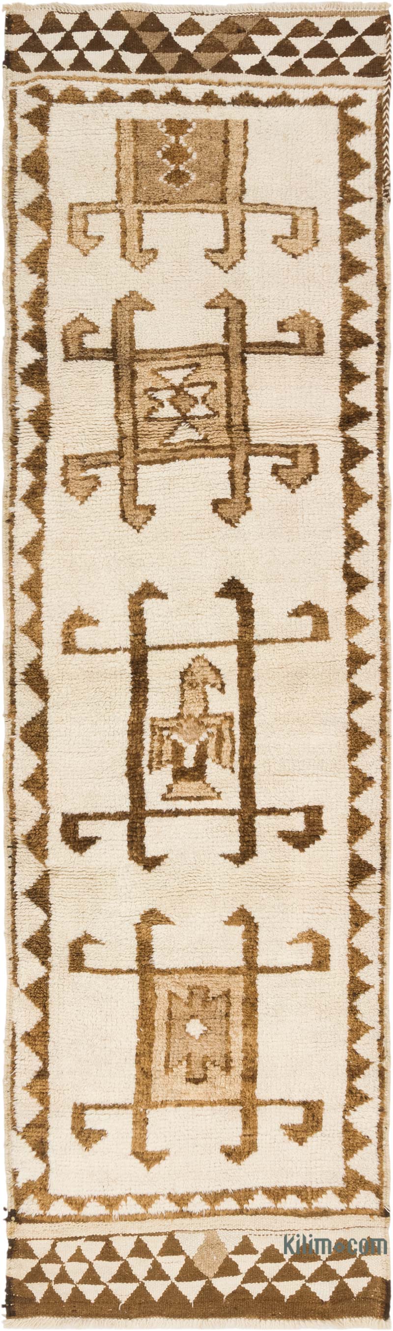 Vintage Tribal Runner Rug - 3'  x 10' 2" (36" x 122") - K0083773