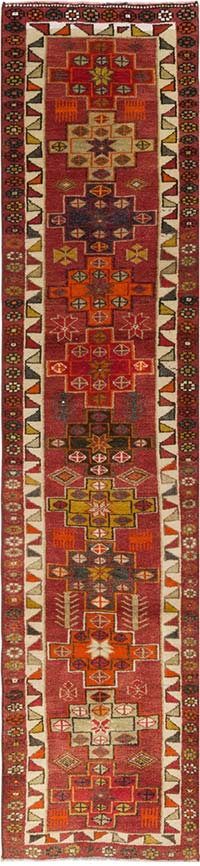 Alfombra Vintage de pasillo - 83 cm x 351 cm