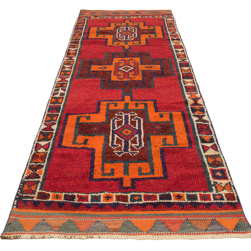 Alfombra Vintage de pasillo - 93 cm x 312 cm - K0083775