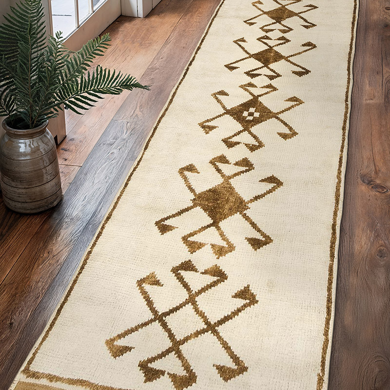 Vintage Tribal Runner Rug - 3' 3" x 12' 1" (39" x 145") - K0083779