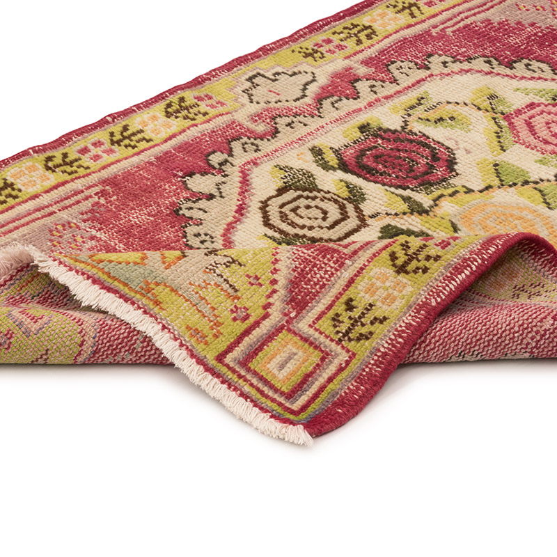 Alfombra Vintage Turca Anudada a Mano - 82 cm x 135 cm - K0083788
