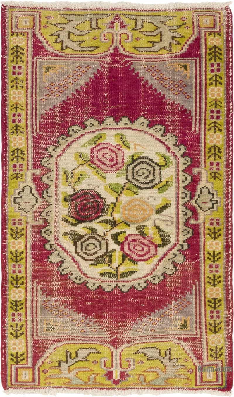 Alfombra Vintage Turca Anudada a Mano - 82 cm x 135 cm - K0083788